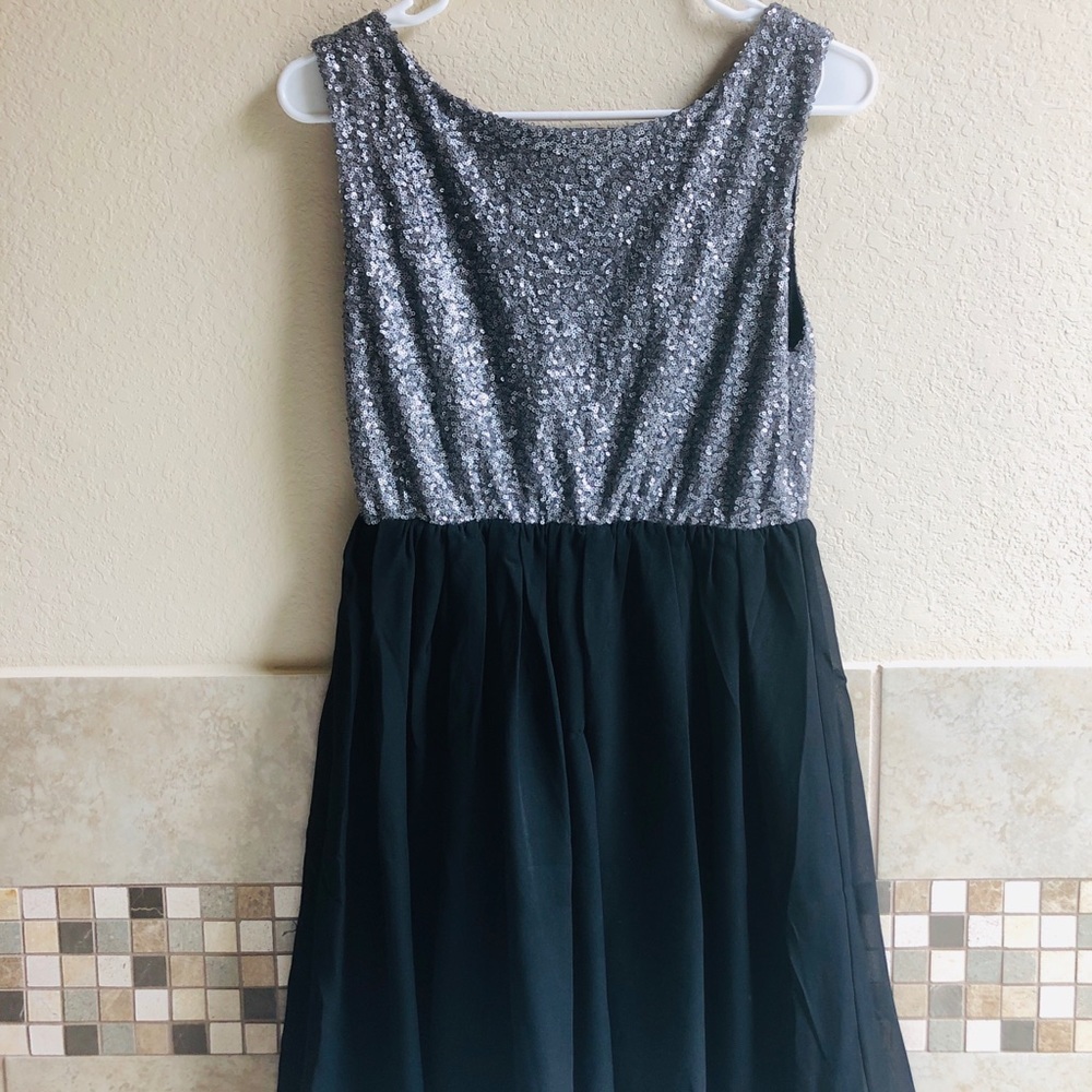 Black/grey sequin dress size Medium